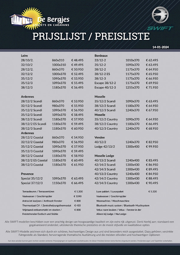 Swift Prijslijst-1